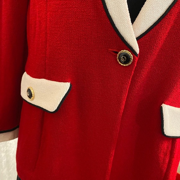ST JOHN COLLECTION item incl the MARIE GRAY,red knit swsize 12 (Vtg) - Picture 6 of 13